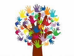 Colourful tree with handprints representing inclusion and support for special educational needs at Princefield First School.