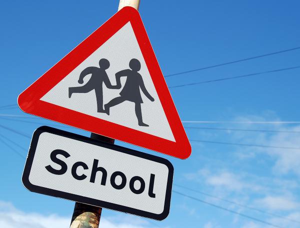 School road sign symbolising admissions and school entry at Princefield First School.